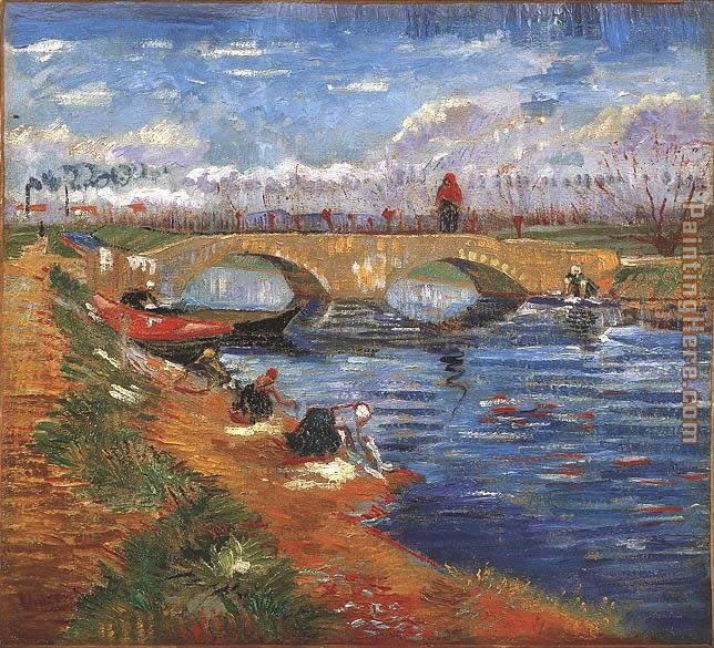 Pont sur le canal Vigueirat 1888 painting - Vincent van Gogh Pont sur le canal Vigueirat 1888 art painting